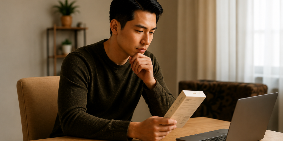 Ginergy Experience Man Reading Mobile