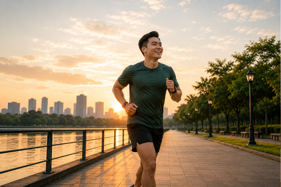 Ginergy Morning Energy Man Running