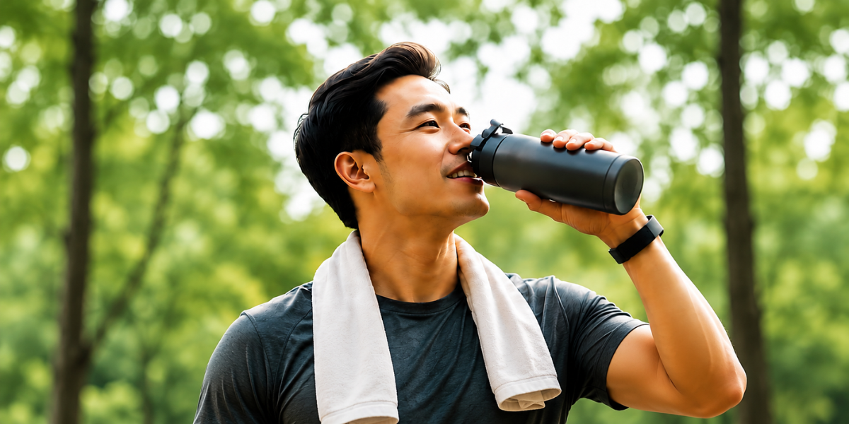 Ginergy Wellness Man Drinking Mobile